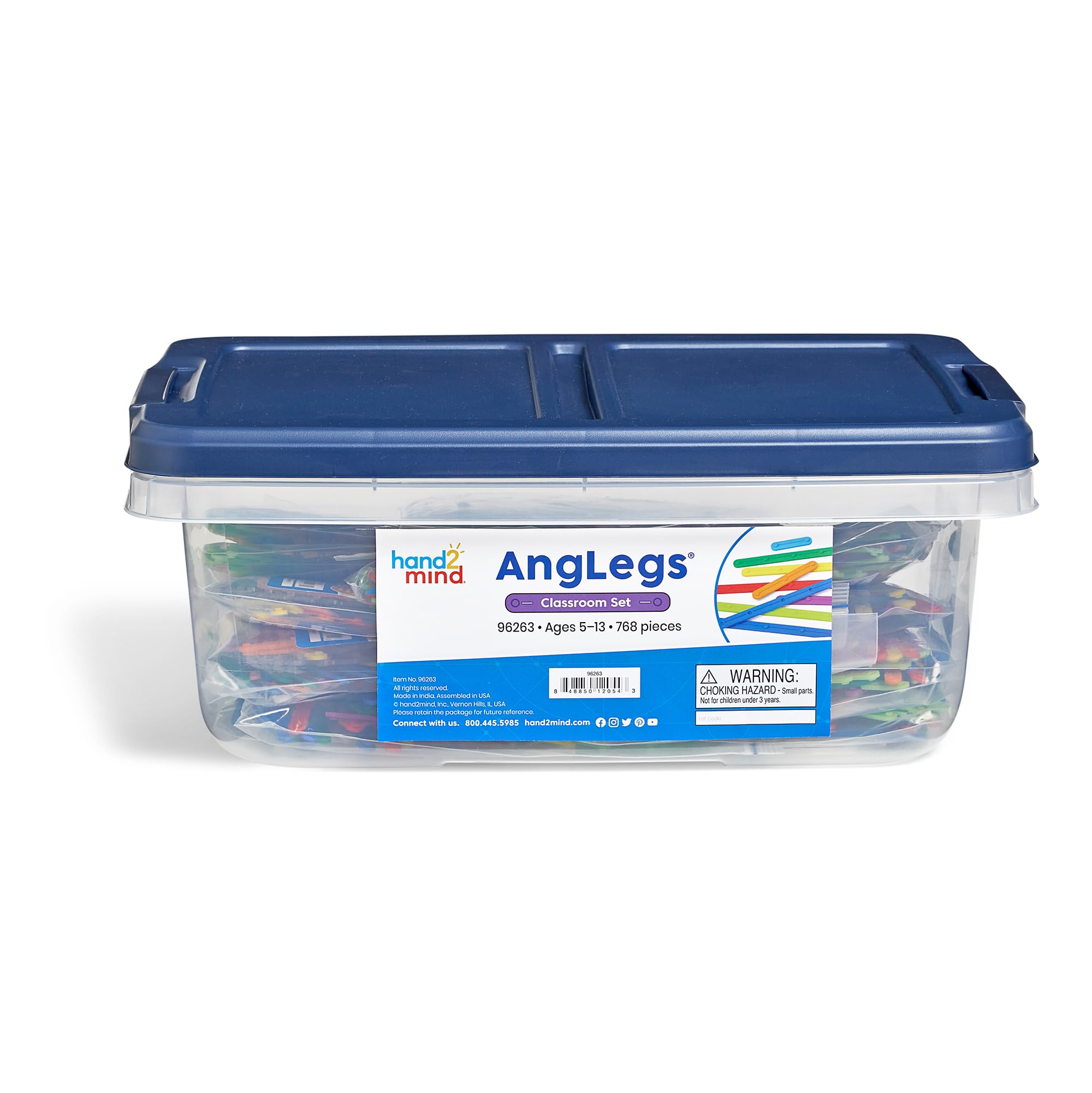 hand2mind AngLegs Classroom Set with 30 Protractors, Geometry Manipulatives, Geometric Shapes for Classroom, Montessori Math Materials, Math Teaching Tools, 4th Grade Math Manipulatives for Kids - Image 7