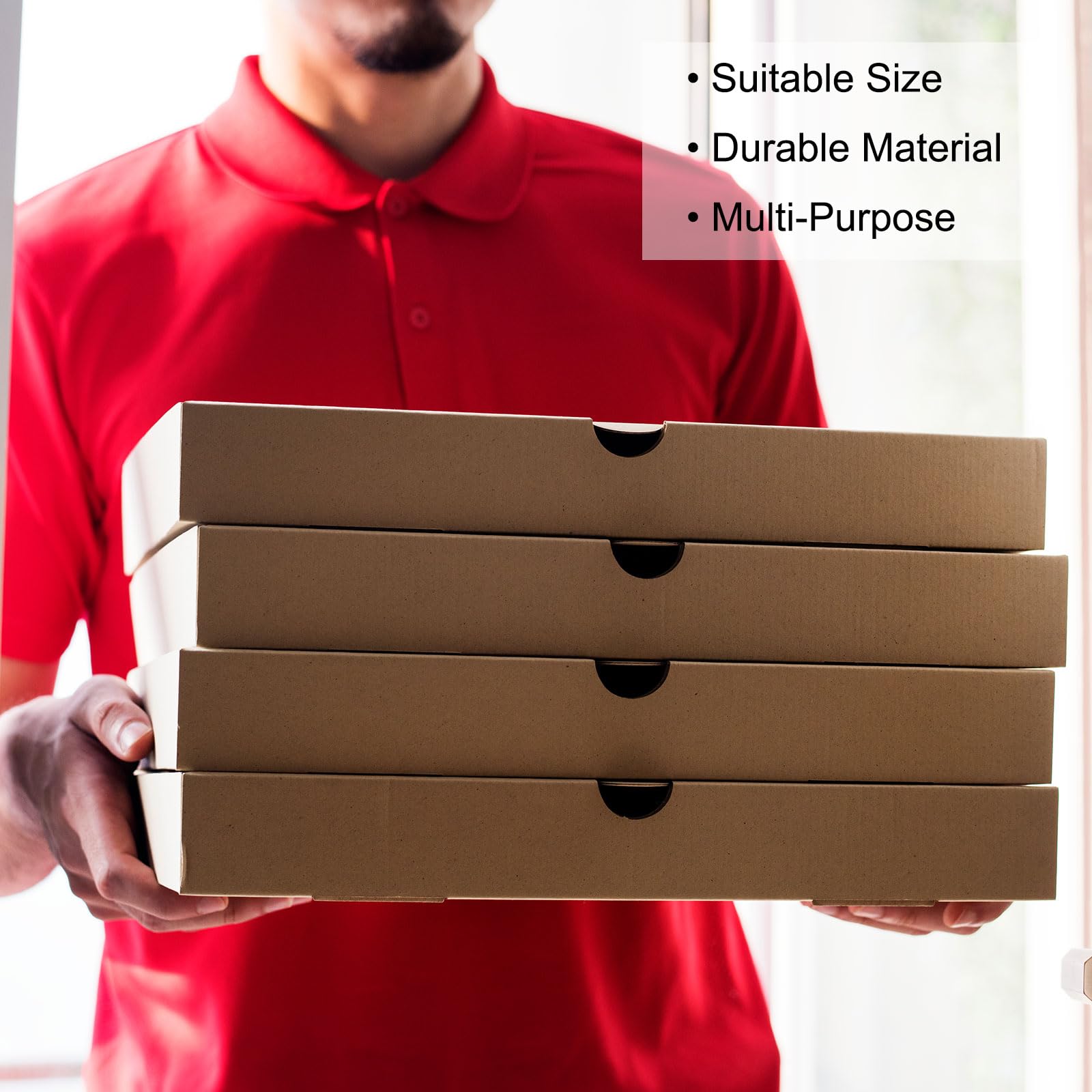 QUARKZMAN Scatola Per Pizza, 10 Pezzi 11x11 Pollici - Contenitore Quadrato Per Pizza In Alluminio Per Torte Biscotto Feste Di, Anti-Grassi E Impermeabile (Marrone)