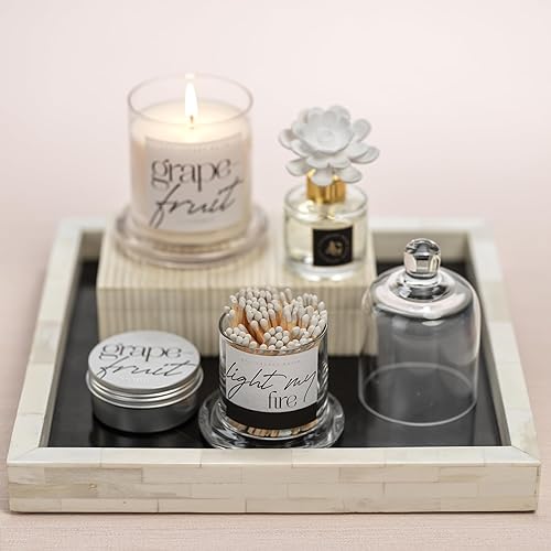 Miniatura 4 de Zodax "Light My Fire Jar of Fósforos 3.5" x 5" 150 fósforos (blanco)