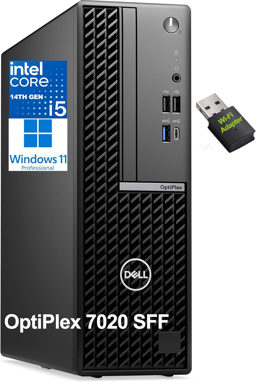 Dell OptiPlex 7020 SFF Business Desktop Computer, 14th Gen Intel 14-Core i5-14500 (Beat i7-13700), 16GB DDR5 RAM, 512GB PCIe SSD, WiFi Adapter, RJ-45, HDMI, DP Port, Keyboard and Mouse, Windows 11 Pro