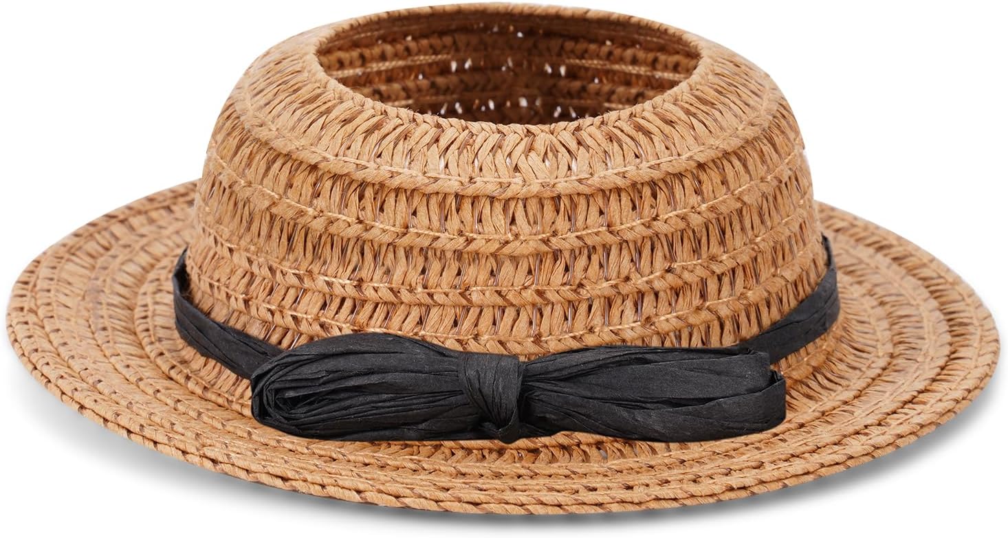 Exquisite Accessories for LABUBU, Mini Straw Sun Hat Collection for 17cm Vinyl Plush Dolls, Collector Accessory