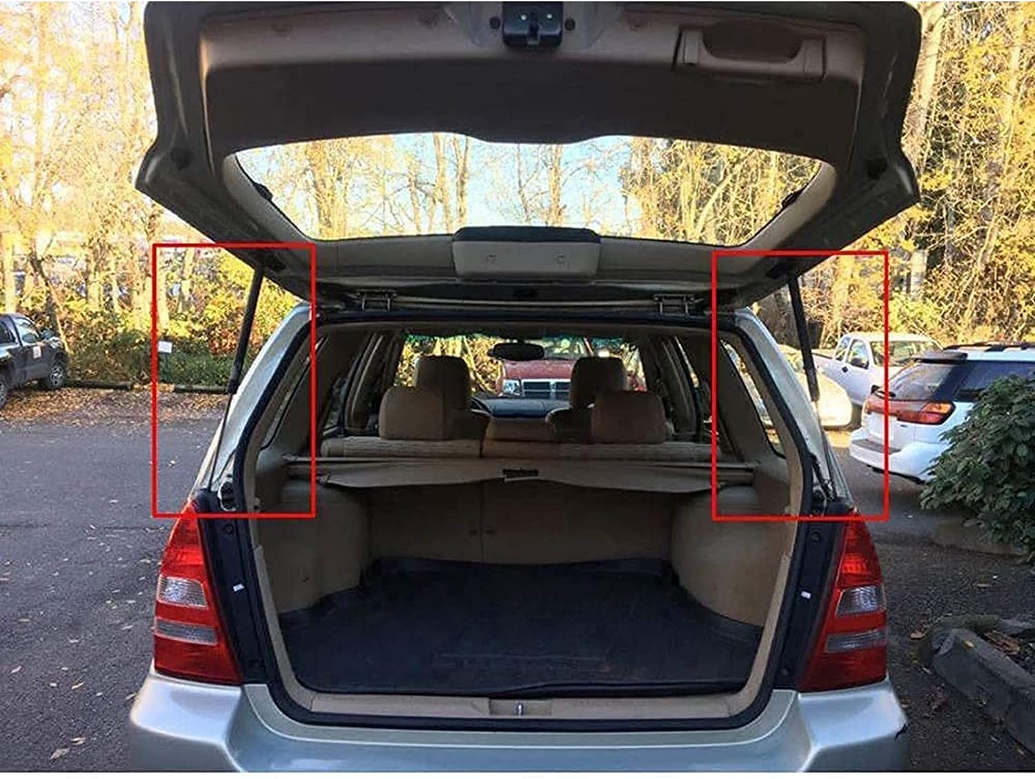 2 amortiguadores de Gas para portón Trasero, amortiguadores de Gas para Coche compatibles con Škoda Rapid (NH3) 2012-2019, amortiguadores hidráulicos de Gas para portón Trasero
