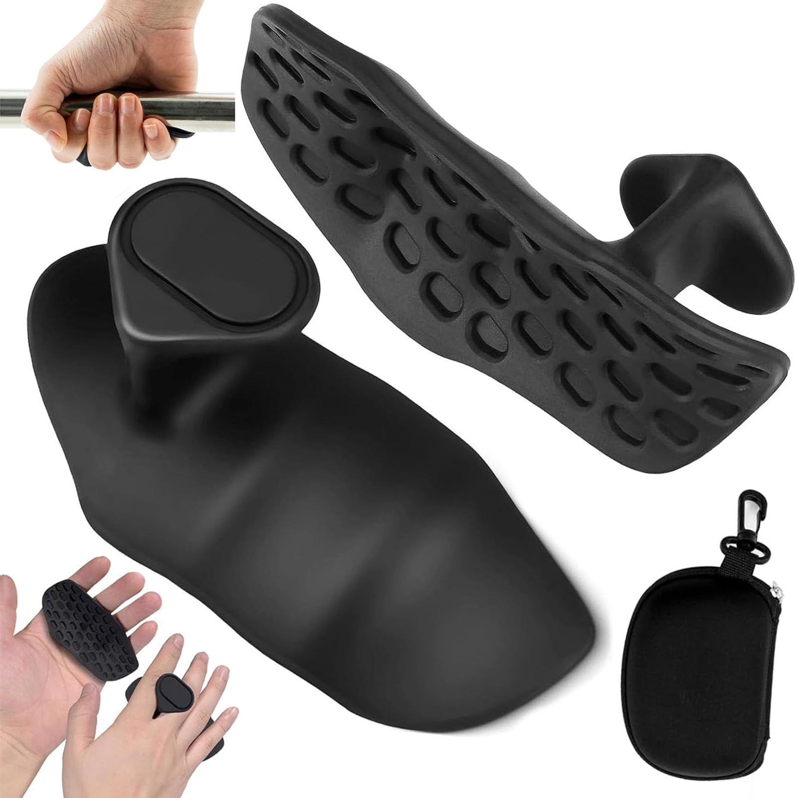 筋トレ グリップ 1セット2個入りパワーグリップ トレーニンググローブ 筋トレグッズ 男女性兼用 左右セット 収納ボックス付き ブラックパワーグリップ 筋トレ