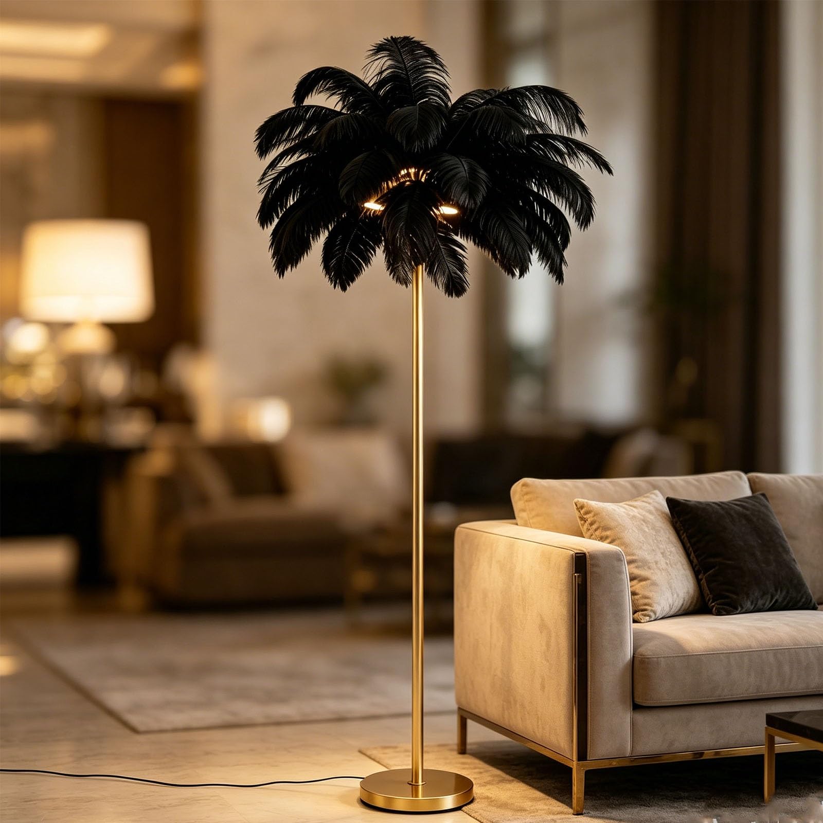kumamart Luxury Decorative Floor Lamp, Freestanding Ambient Light