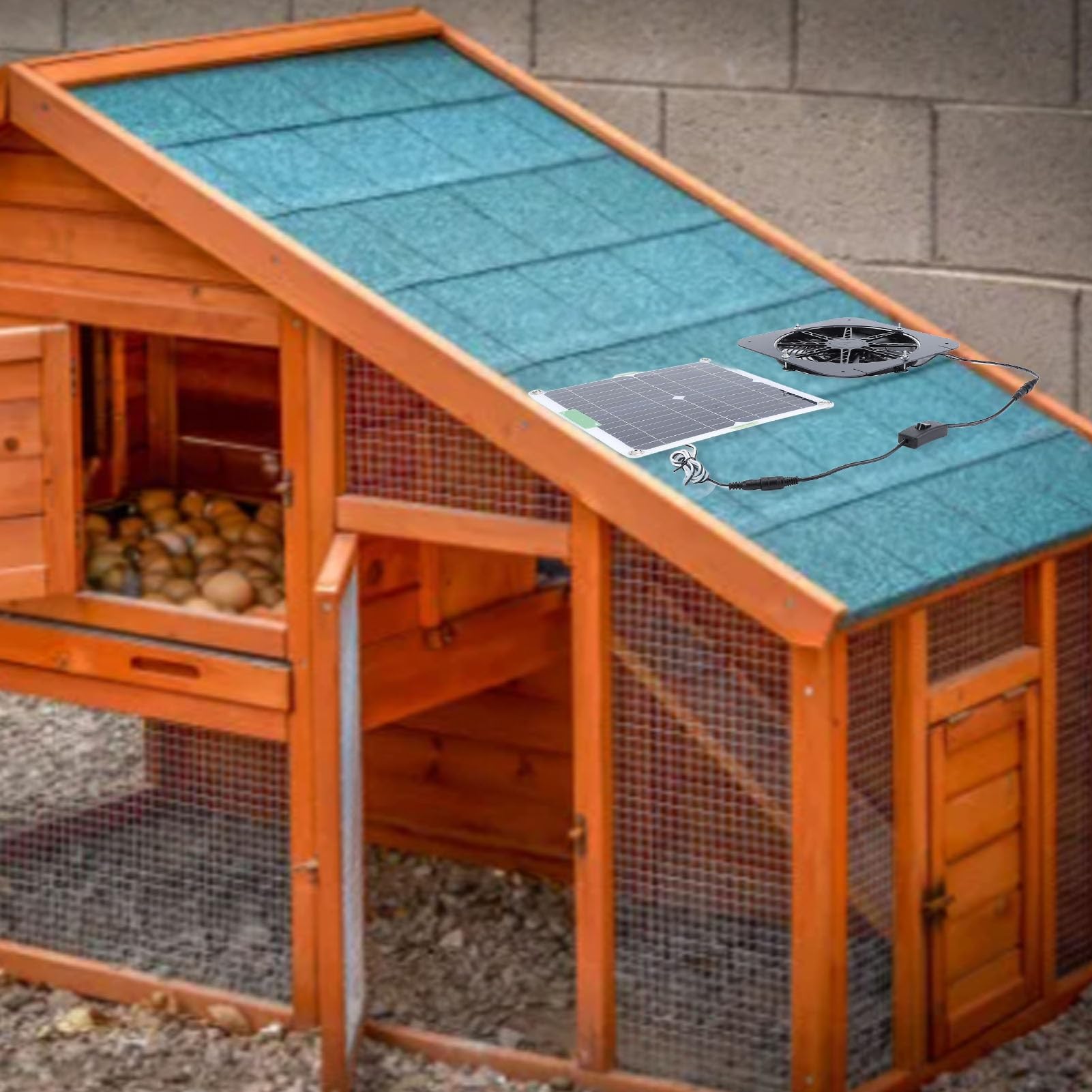 Jectse Wentylator Słoneczny 13,5 Cala, 10W Panel Monokrystaliczny, do