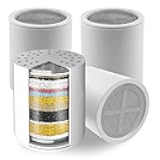 Voolan 4 Pack Replacement Shower Filter Cartridge - 20 Stage Hard Water Shower Filter For Remove Chlorine And Heavy Metals, Water Softening - Reduces Dry Itchy Skin