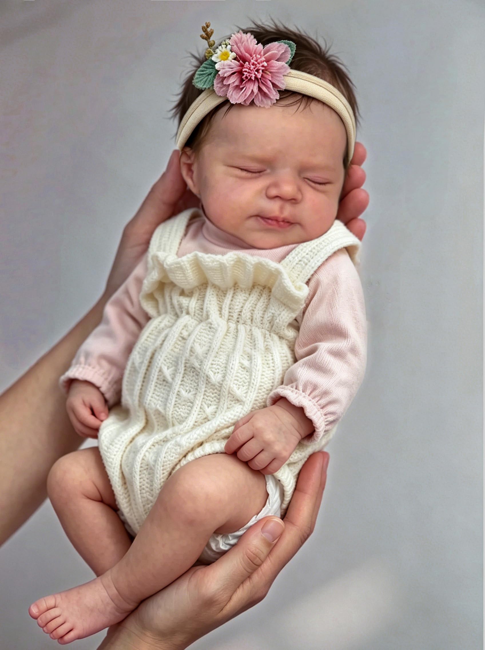 Zero pam Reborn Baby Lebensecht-48CM Reborn Baby Mädchen, Babypuppen Wie Echt, Reborn Puppen Lebensecht Puppe Mit Haaren