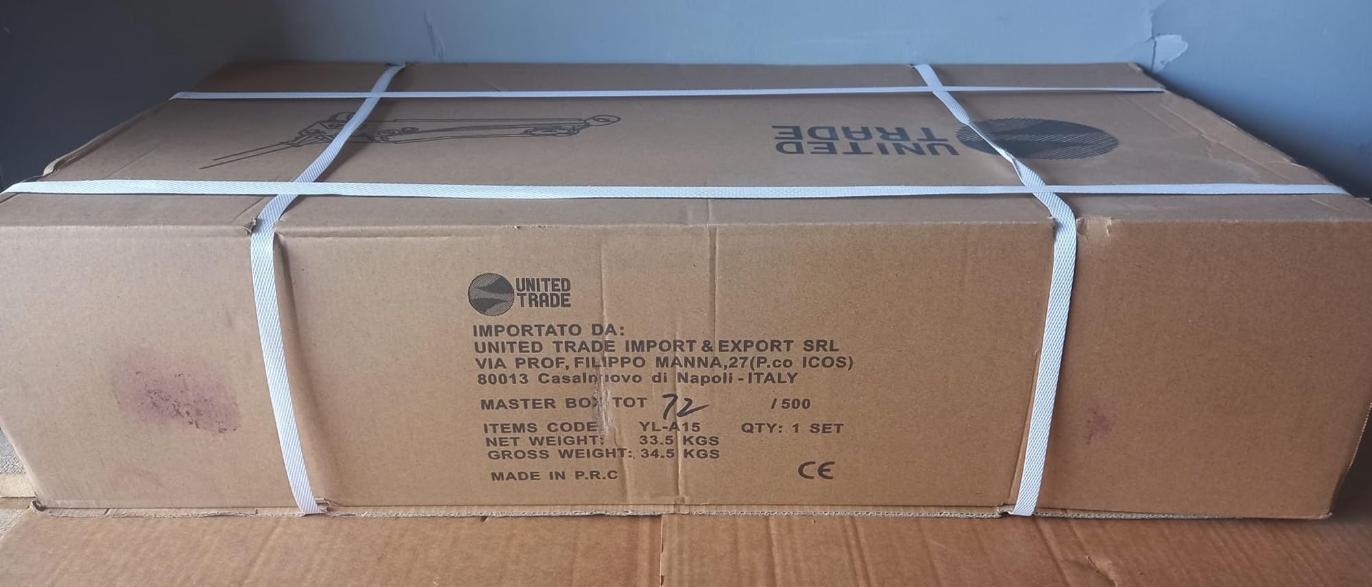 CRICK CRIC SOLLEVATORE MARTINETTO IDRAULICO A CARRELLO 3 TON MODELLO BASSO UNITED TRADE