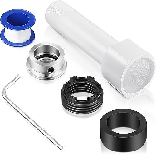 Dreyoo Adaptador de boquilla de bañera cuatro en uno, adaptador de grifo de bañera roscado para cobre (compatible con tubo de cobre de 12 pulgada,