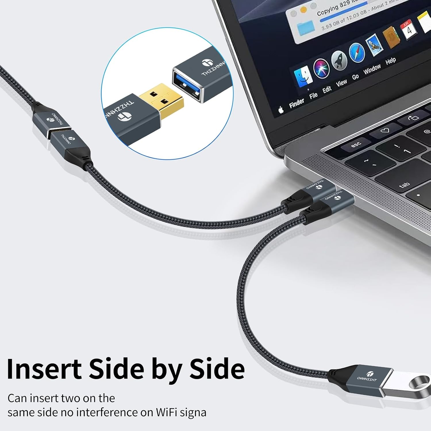 USB 3.0 Extension 6.6FT 2 Pack, USB Male to Female USB 3.0 Extender Cable for Webcam, Camera, Phone, USB hub, Mouse, Keyboard, Printer, Hard Drive, Headset image 3