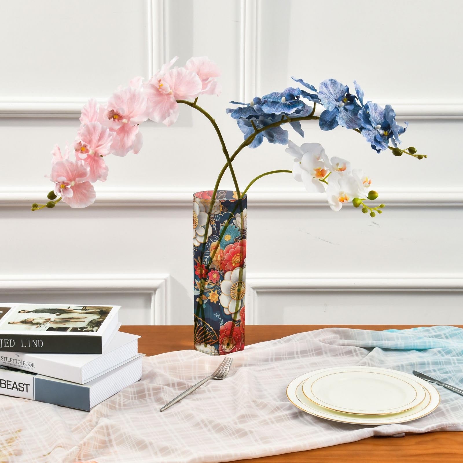 Amazon.com: Msyxl Colorful Japanese Pattern Flower Vase 3.9