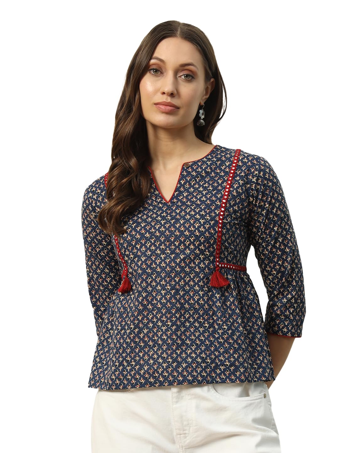 Women's Cotton Regular Fit Floral Printed Top