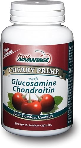 Cherry Prime Montmorency - Extracto de cereza ácida con glucosamina y condroitina, 90 cápsulas (paquete de 6)