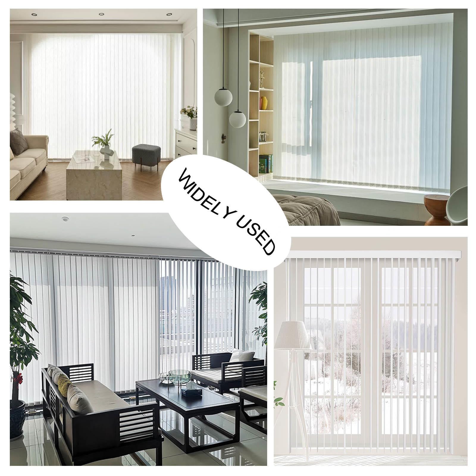Pxzybd Vertikaljalousie,Vertikaljalousien Innen,Vertikaljalousien Mit Lamellen Für Fenster,Weiße Lamellenvorhänge Aus Stoff,Verdunkelungs-/Wärmeisolierjalousien,Streifenvorhang,W×H-90x180cm/35.5x71in