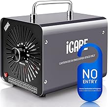 ICARE Ozone Generator 30,000 mg/h Negative Ion Generator, Commercial Industrial Odor Removal Eliminator with 120 Min Timer Ozone Machine for 300 ㎡ Room, Air Purifier for Home Pet Car Smoker Kitchen