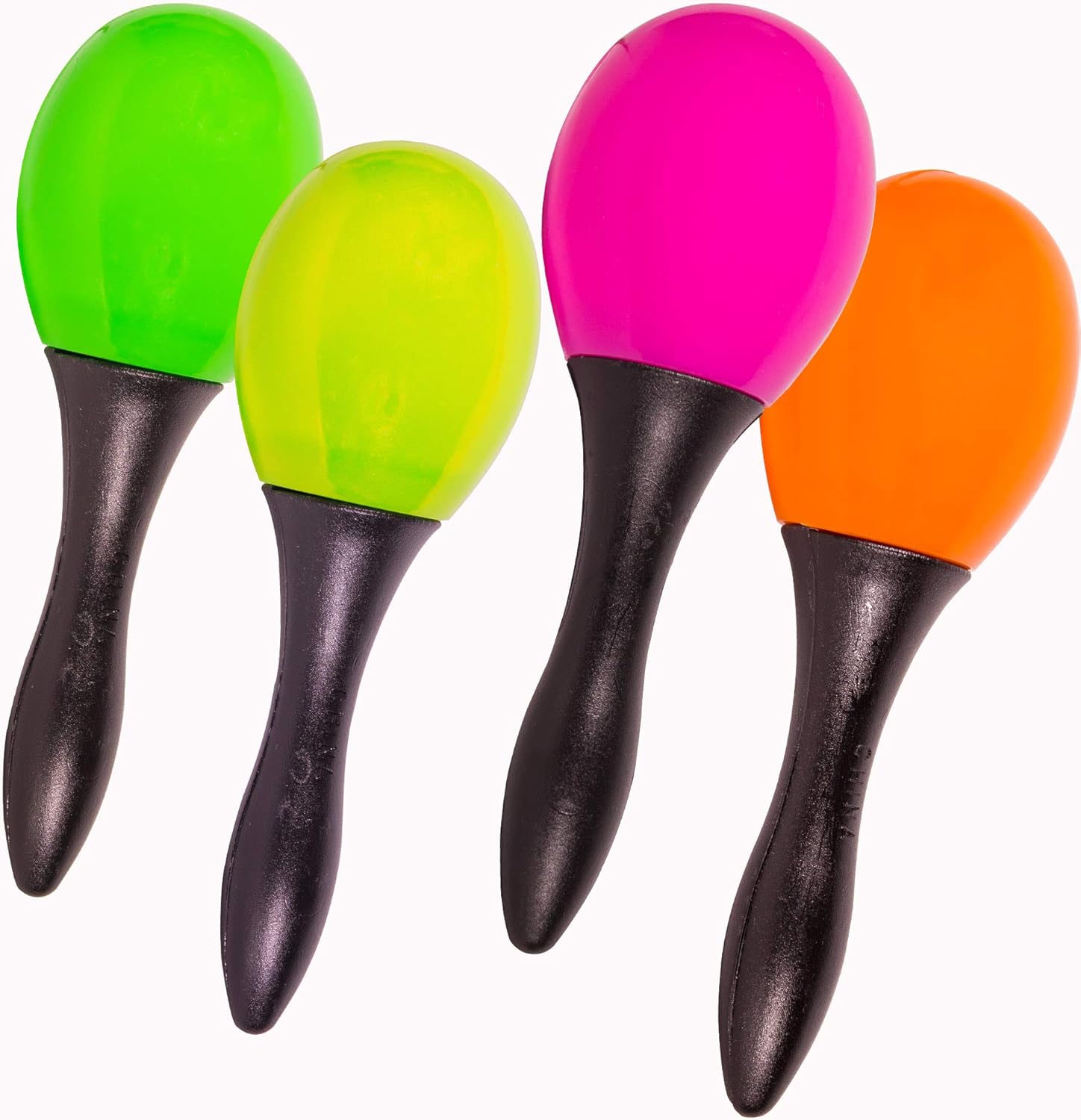 Windy City Novelties 4 3/4" Neon Maracas Party Favor Noise Makers - 24 pack