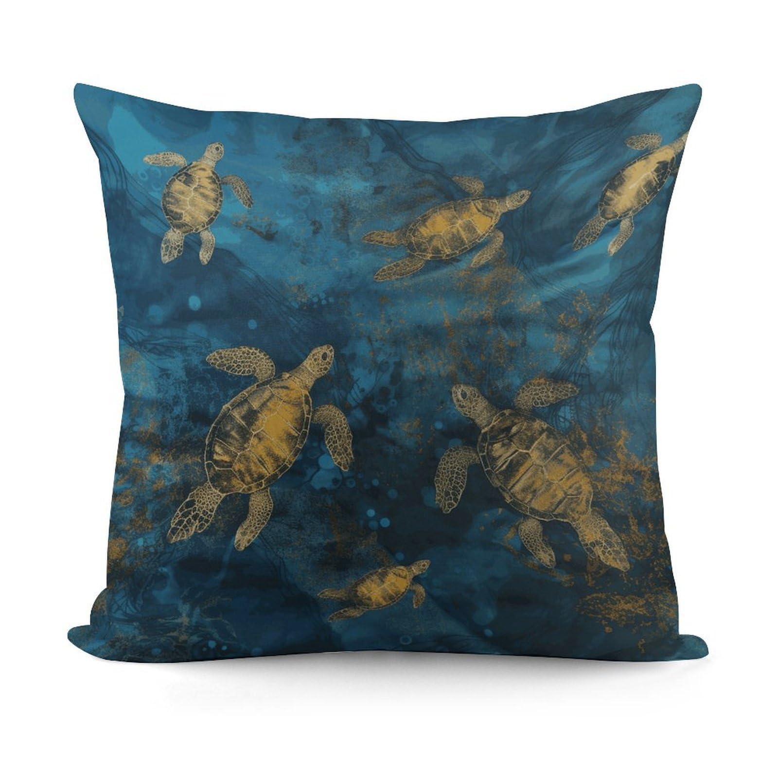 Adfgyerh Style Sea Turtle1 Decorative Pillow Covers, Throw Pillow Covers Soft For All Seasons, Pillowcases For Couch Living Room Sofa Bedroom 18X18 Inch