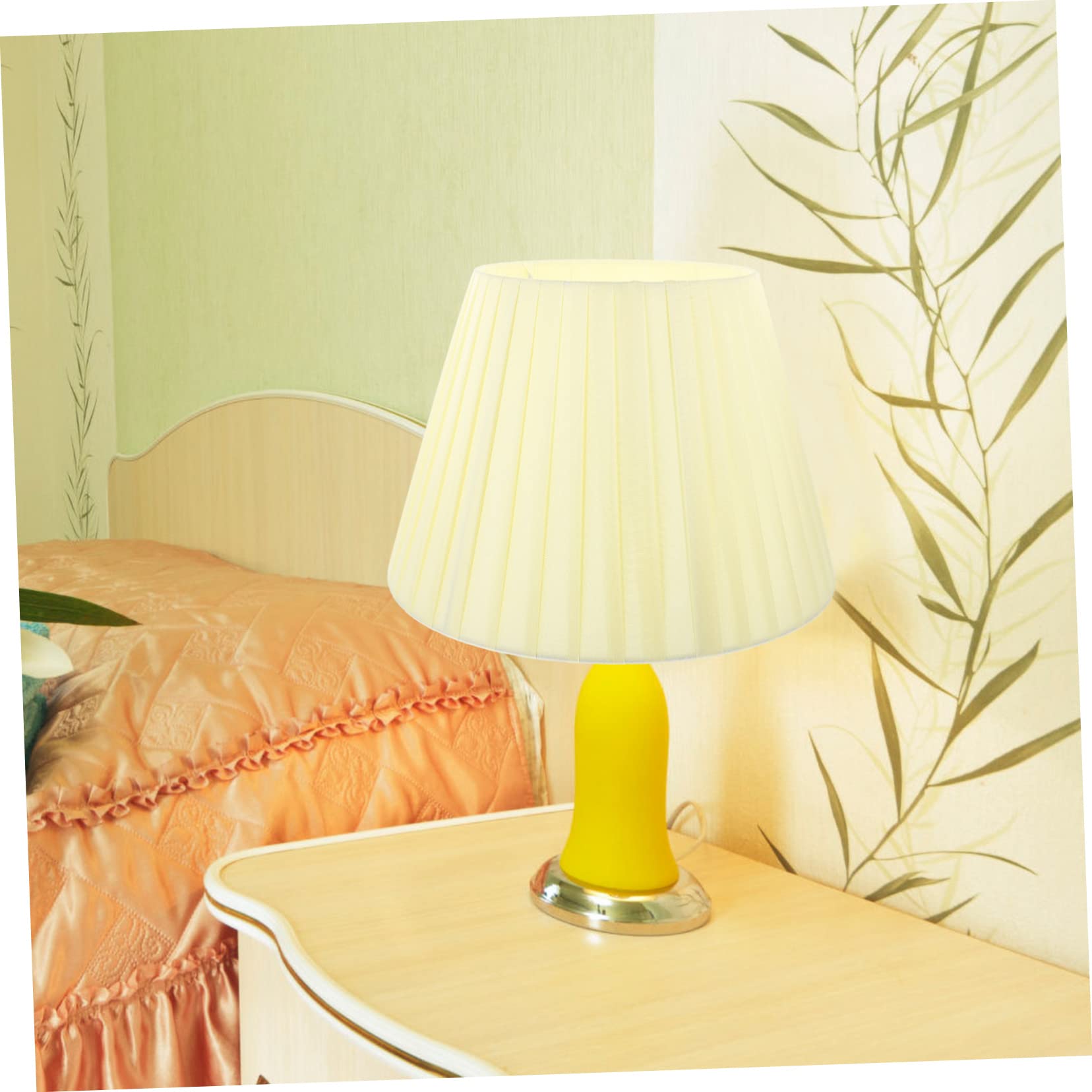 OSALADI Paralume Per Lampade Da Tavolo Tessuto Plissettato Coprilampada Leggero e Resistente Per Illuminazione Camera Da Letto e Salotto
