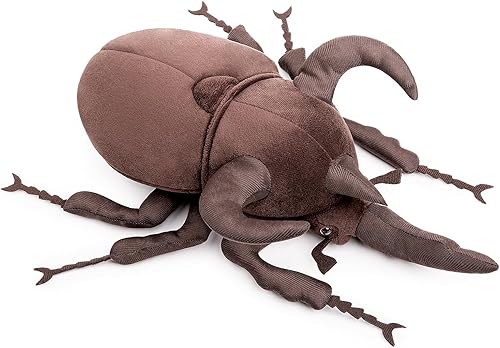 Miniatura 2 de ZHONGXIN MADE Simulación Escarabajo Atlas Juguete de Peluche Relleno - 10" Insecto Animal Chalcosoma Atlas Realista, Modelo de Animales Crustáceos