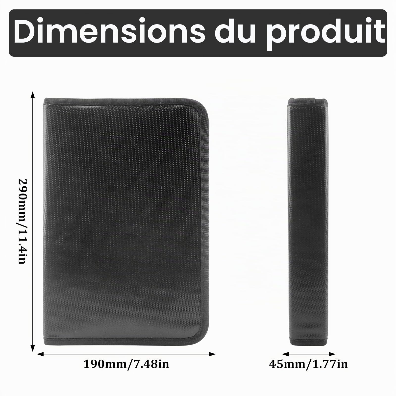 Organisateur de Trousse de Clés à Fermeture Boite a Clé Portable Grande avec 24 Crochets et Étiquettes pour Bureaux, Immobiliers et Hôtels