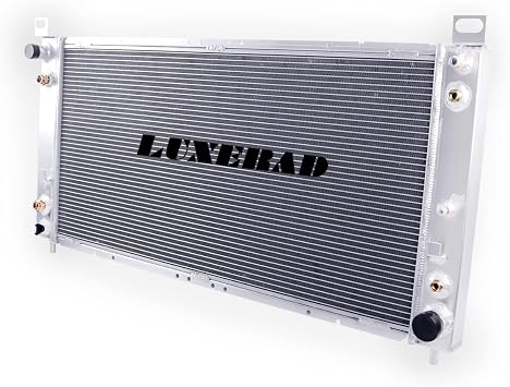 3 Row Aluminum Radiator for 1999-2014 Chevy Silverado Suburban Tahoe GMC Yukon 1500 2500 2003-2009 Hum mer H2 6.0 V8 denali RadiatorOverall size 41" x 18.5