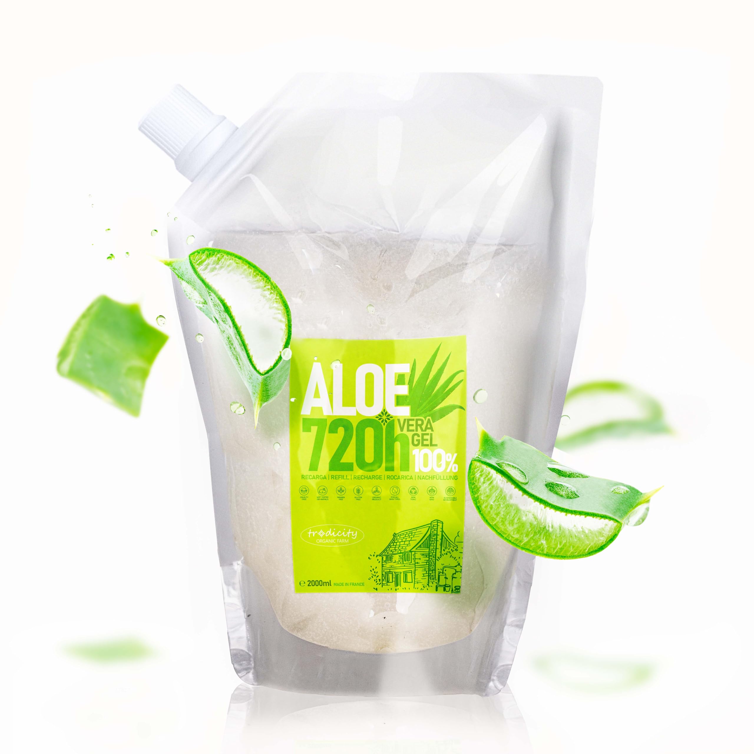 Aloe Vera 720H, Twoim kompleksowym rozwiązaniem dla nawilżonej i ukoić skóry Nawilżanie Uspokajanie skóry głowy Ochrona 2000 ml