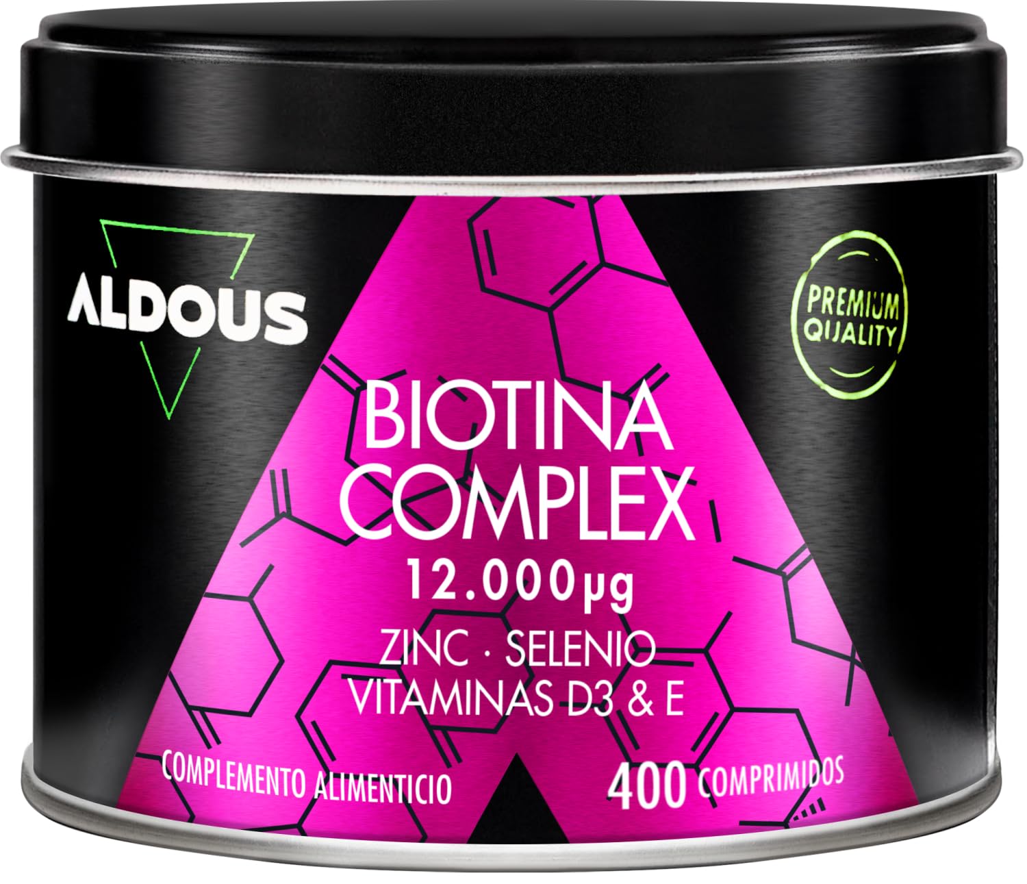 Biotina Capelli 12000 mcg - 400 Compresse - Integratore Capelli - Biotina, Zinco, Selenio, Vitamina D3, E - Biotina Crescita Capelli, Pelle e Unghie - Vitamine Capelli - Rinforzante Unghie -Anticaduta