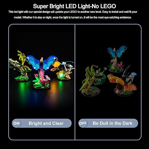 Miniatura 5 de BrickBling Luz LED para Lego 21342 The Insect Collection, kit de iluminación creativa, genial para exhibición (solo luces, sin modelo)