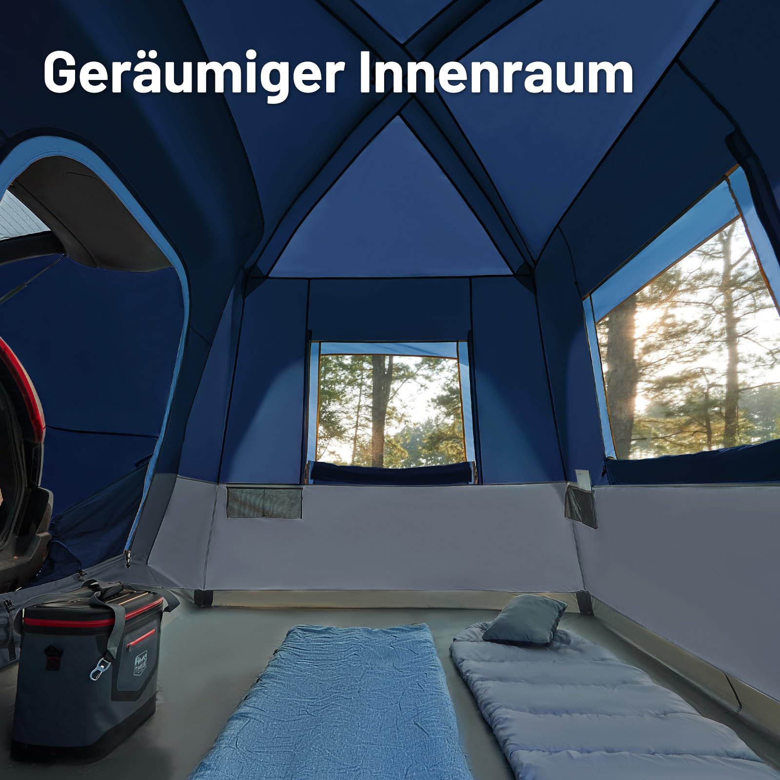 TIMBER RIDGE Heckzelt Auto 4-5 Personen Autozelt Heckklappe 2000 mm Wasserdicht Camping Zelt SUV für Wohnwagen Familie Reise 305cmx245cm