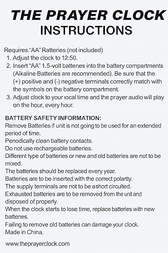Miniatura 3 de El reloj de oración de 10 pulgadas con pasajes bíblicos por hora narrados por James Earl Jones, decoración religiosa montada en la pared