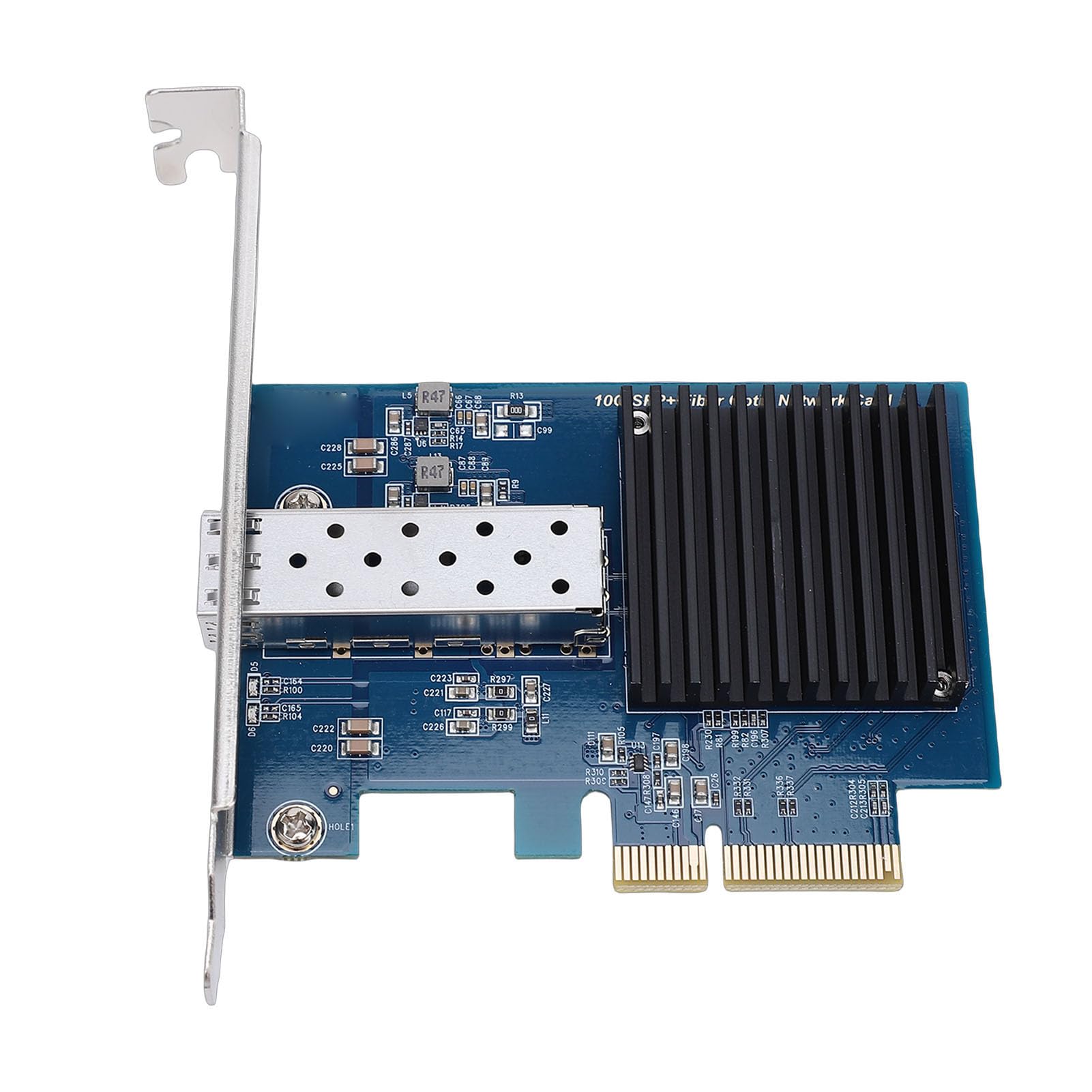 Yctze Scheda di Rete PCIe 10G, Adattatore Ethernet in Fibra PCIe 3.0 X4 a Porta Singola, Scheda di Interfaccia di Rete con Slot SFP Aperto, Ideale per Wins 11 e Supporto di Avvio PXE