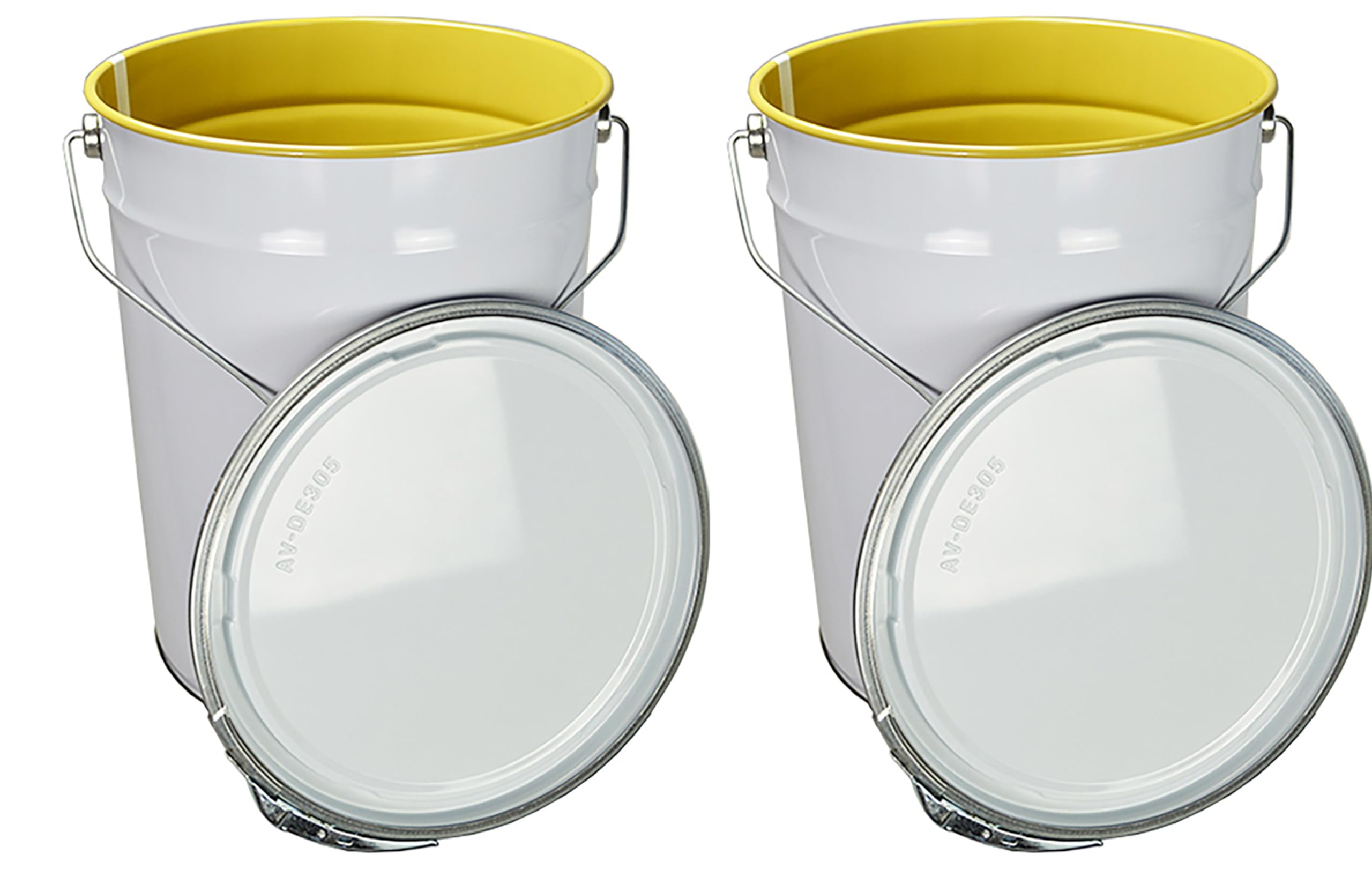 ITP Packaging 15 Litre Metal Pail Bucket Drum with Lid & Ring Closure, UN Approved, Lacquered Interior for Water Based Products (2)