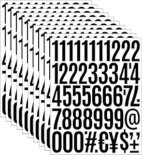 540 PCS Number Stickers, 2", Self-Stick Small Number Decals, Water Resistant Vinyl Numbers Stickers for Office, Classroom, Organizing Books, Bottles, Shelves, Retail Pricing (2", Black)