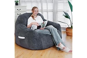 Giant Bean Bag Sofa with Armrests for Adults