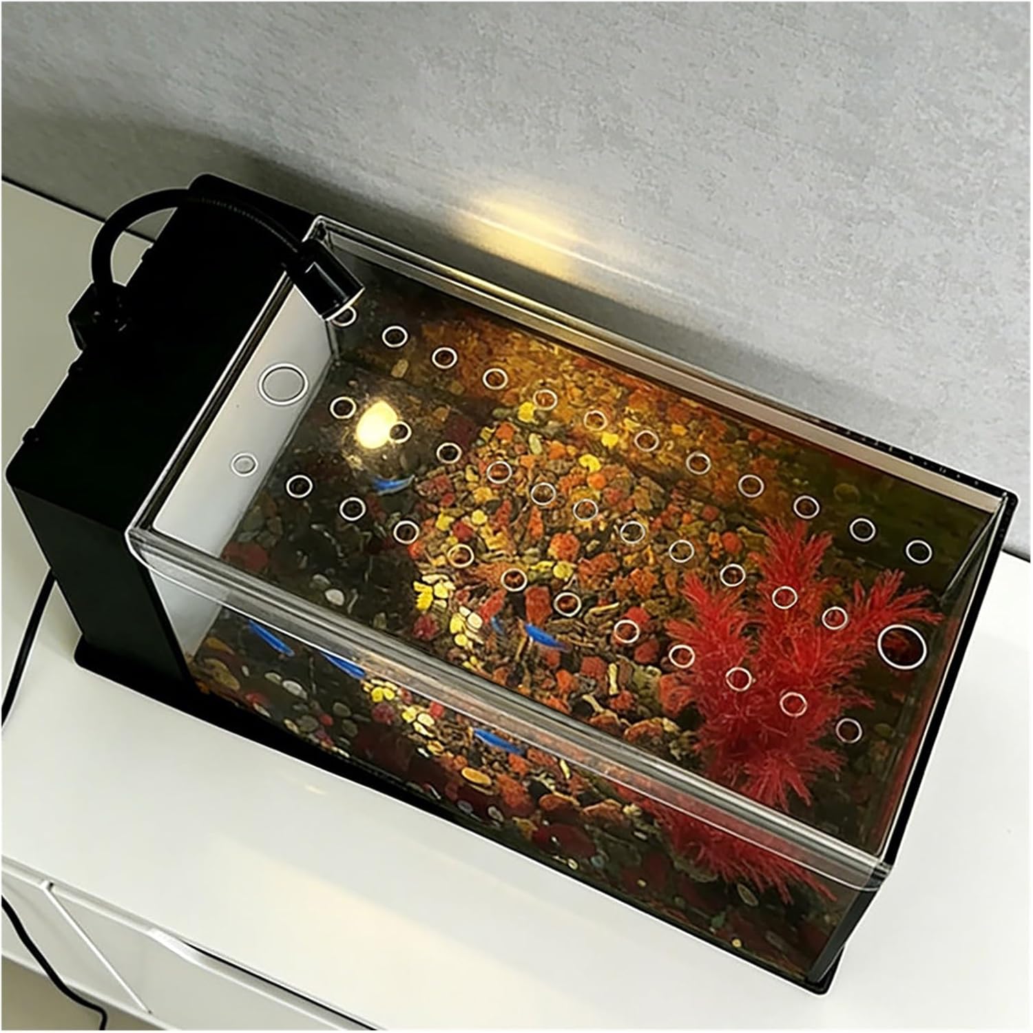 Acrylic Aquarium Lid, Tank Aquarium LidEscape Proof Aquarium Lid, Fish Tank Hood Cover with Vent Port, Custom Betta Fish Tank Lid(28x12in)