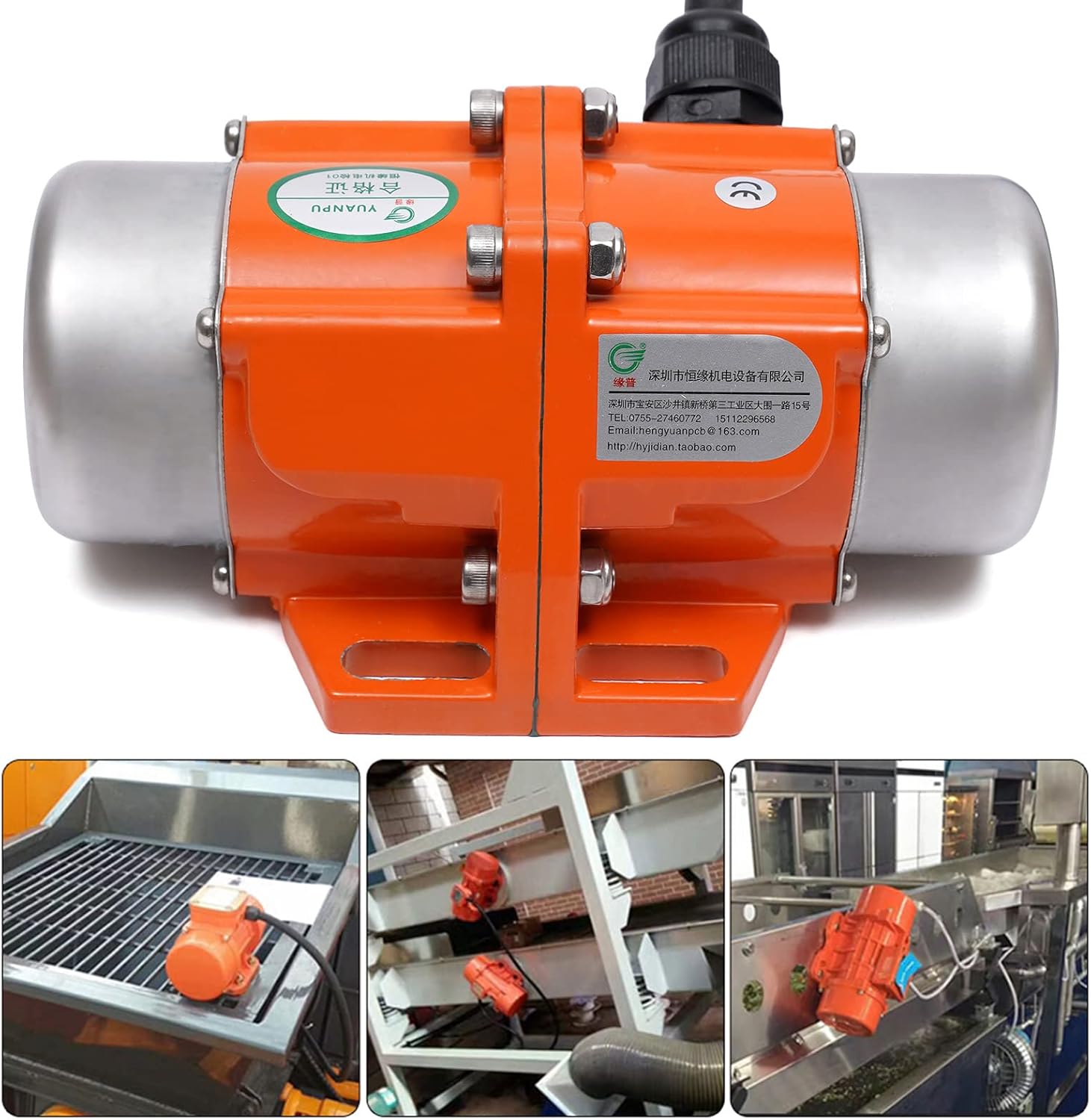 Vibration Motor 100W 110V Concrete Vibrator Single Phase 3000 RPM Industrial Vibrator Vibrating Vibrators for Mining, Metallurgy, Electricity, Construction