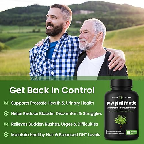 Miniatura 5 de NutraChamps Saw Palmetto Supplement for Prostate Health [Extra Strength] 600mg Complex with Extract, Berry Powder & Herbs - Supports Healthy