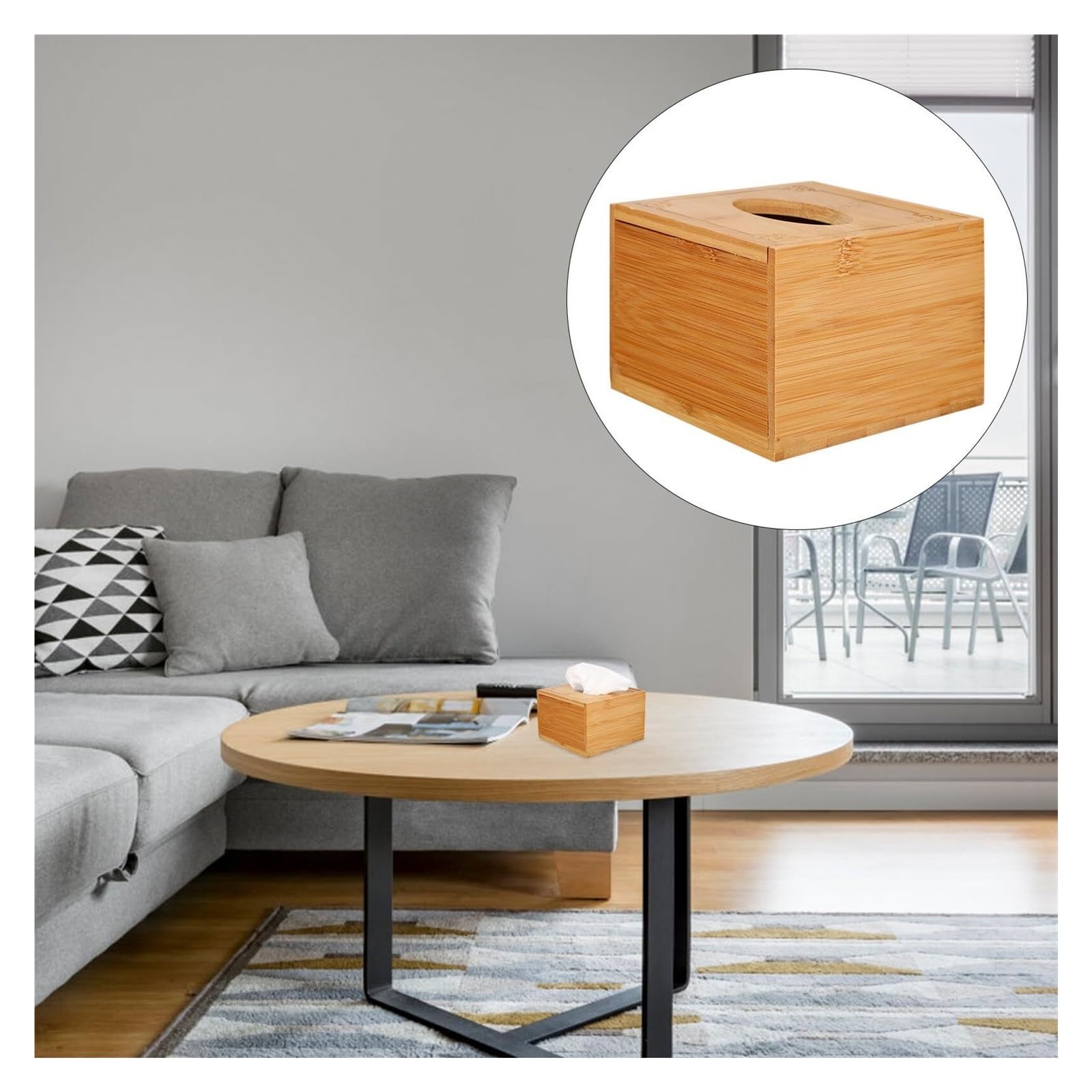 Kosmetiktuch-Spenderbox Kreativer Taschentuchbox-Halter aus Holz, praktischer Aufbewahrungsbehälter for den Haushalt Must-Haves für die Wohnung(S)