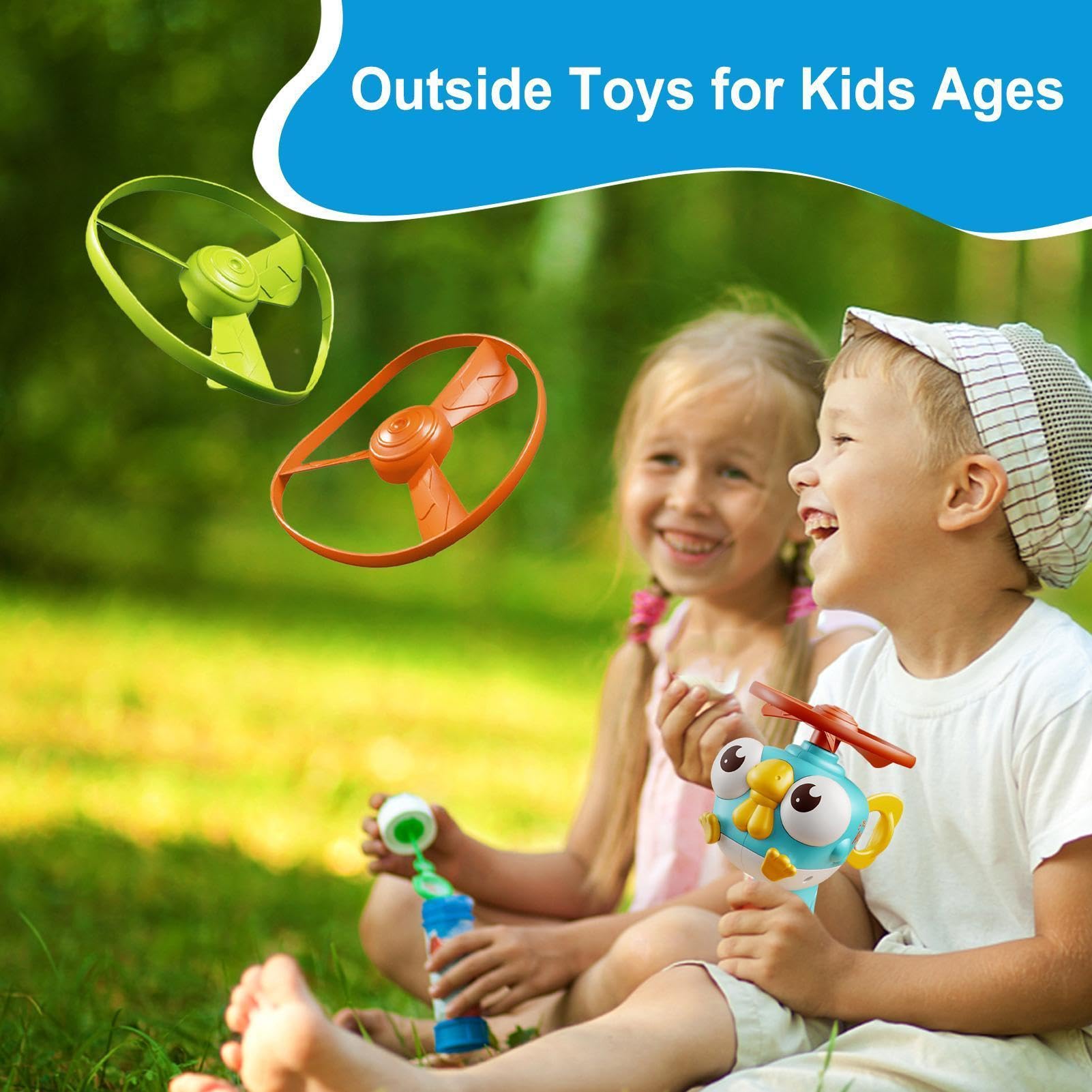 Flying Saucer For Kids - Interactive Catching Outdoor Activity, High-Flying Spinner Disc Launcher