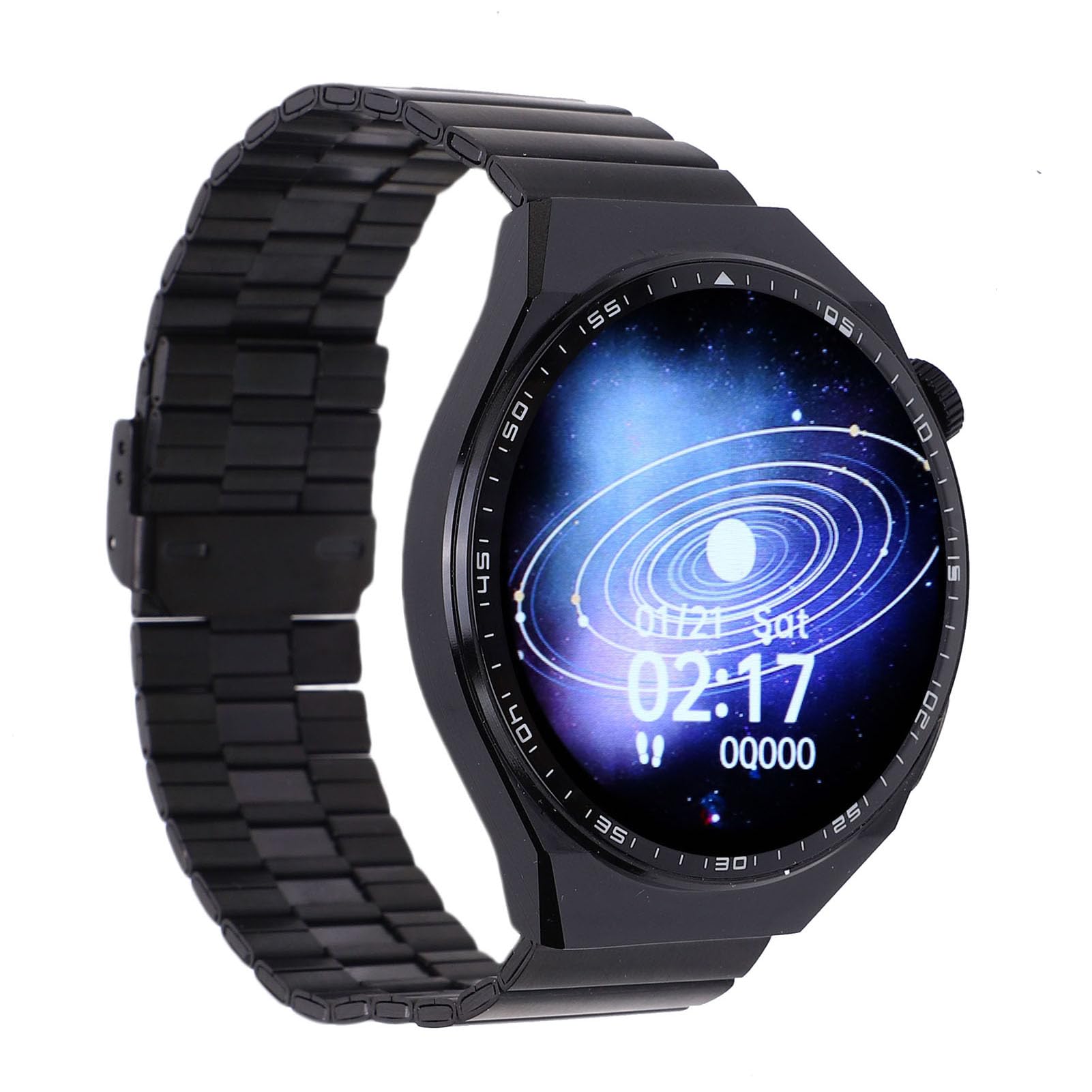 Zunate Smartwatch Fitness Tracker con Display LCD Rotondo da 1,55 Pollici per Stili di Attivi Design Elegante con Promemoria SOS