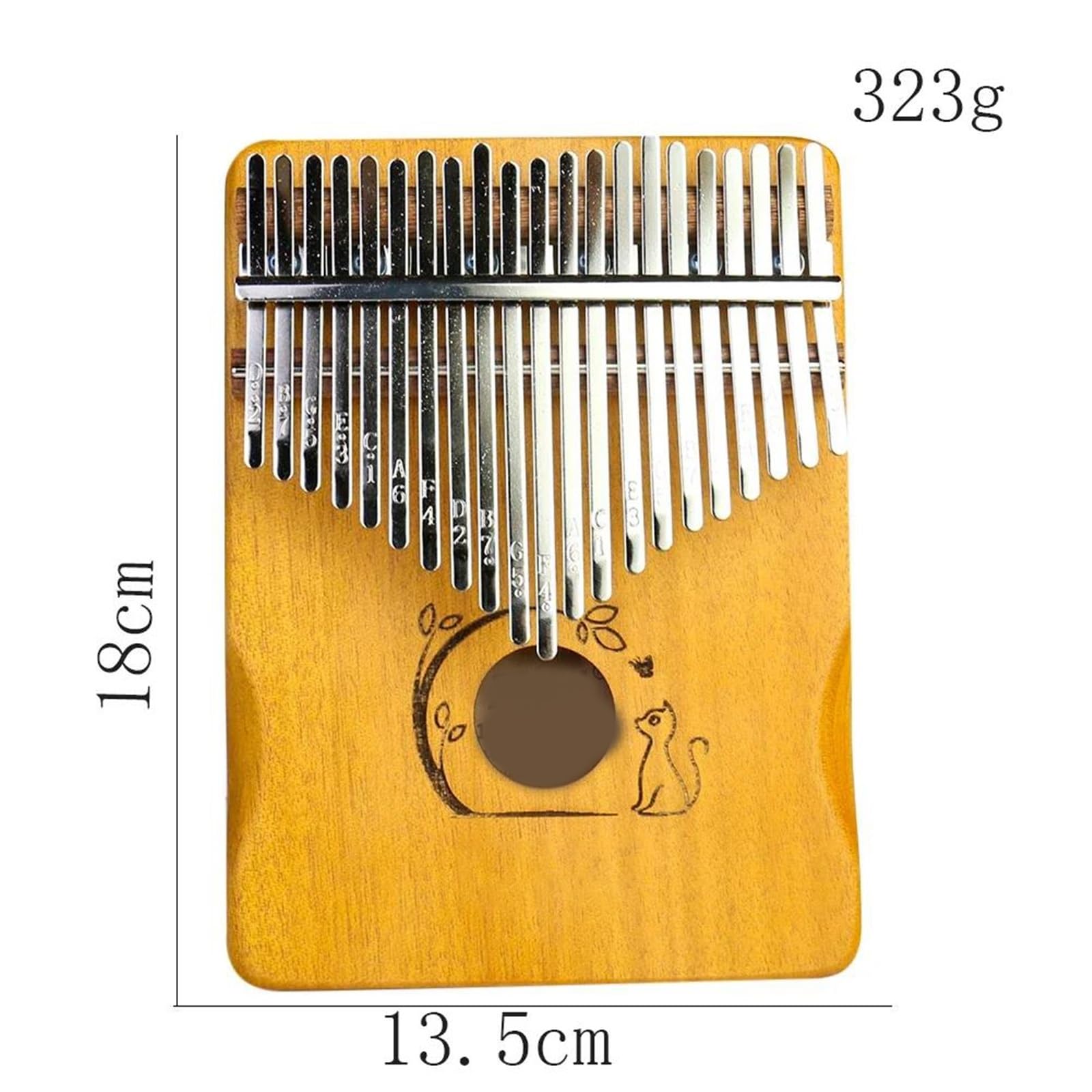 Kalimba 21 Klawiszowy Przenośny Drewniany Instrument Fortepianowy Dla Początkujących