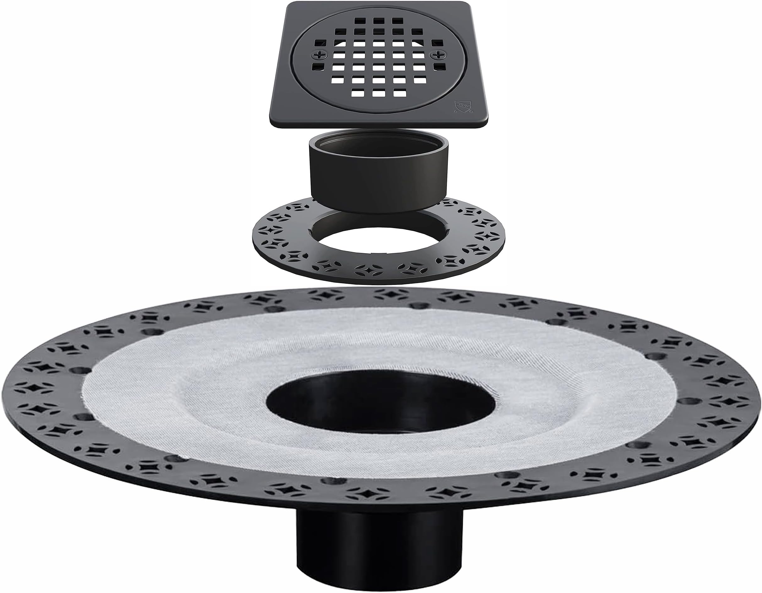 Shower Floor Drain Flange Kit Compatible with Schluter Systems kerdi ...