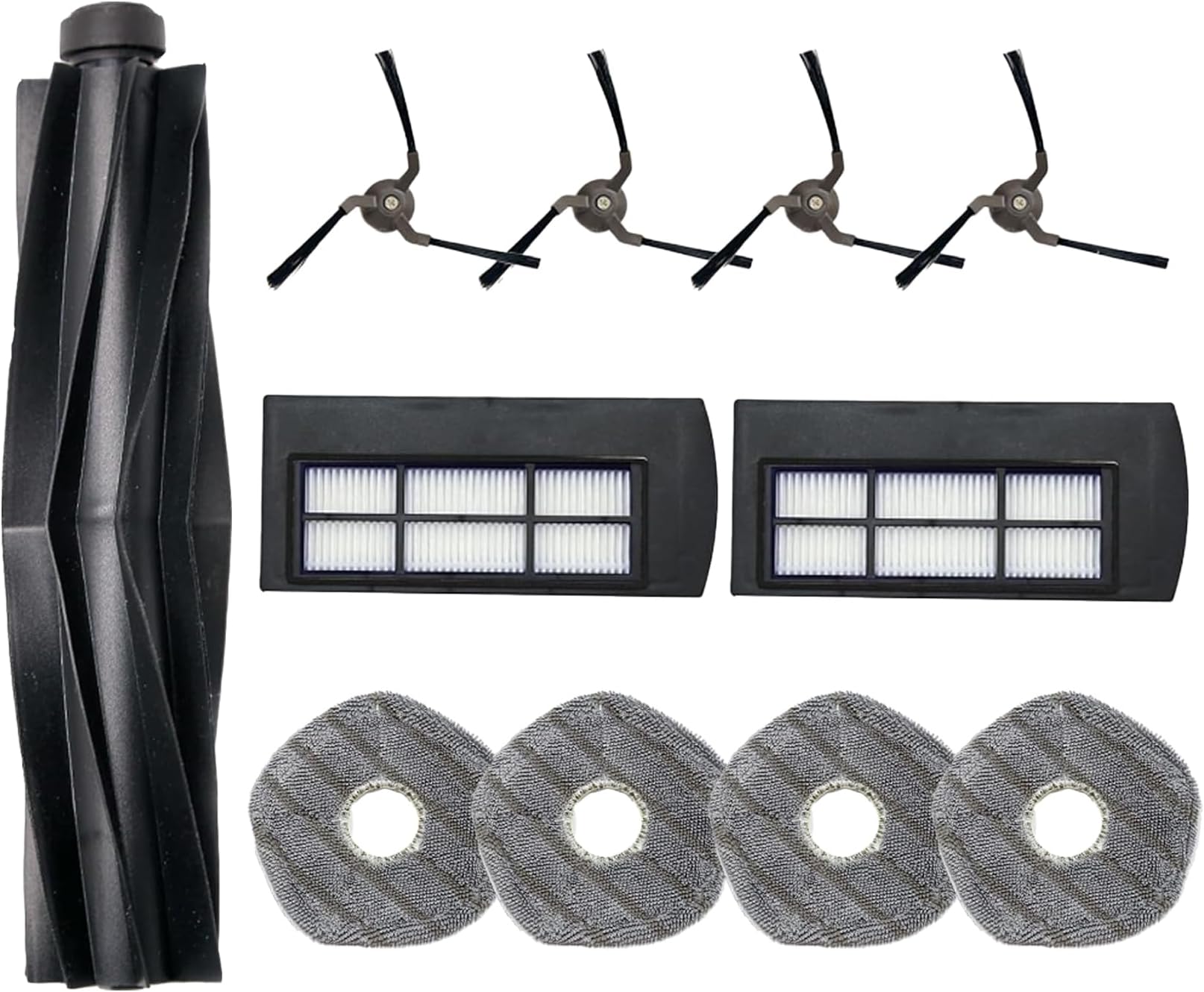 X9 Pro Accessories Kit For Eufy X9 Pro Robot Vacuum Replacement Parts Included 1 Main Brush 4 Side Brushes 2 Washable Filter 4 Mop Pads, 11pack
