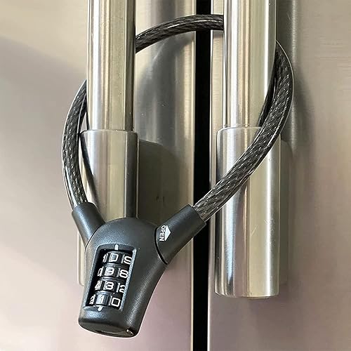 Urban August French Door Refrigerator Lock, Black, Combination Lock, Passcode