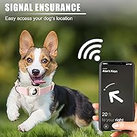 Vista 57 de DOGWONG Collar de perro Airtag de algodón y cáñamo, collar resistente para perros con soporte para Airtag, collares verdes para perros pequeños