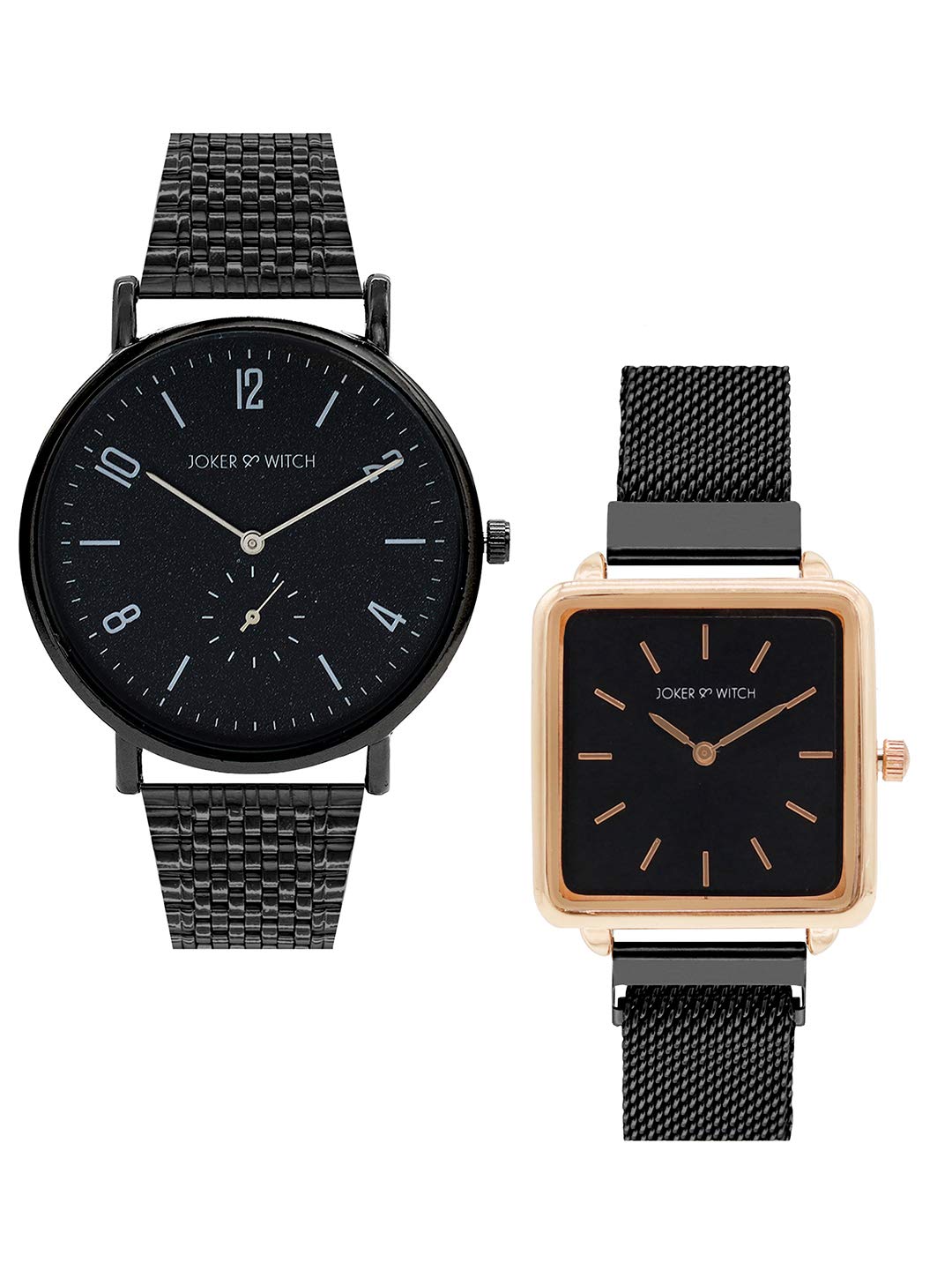 Joker & Witch Stainless Steel Jughead And Betty Couple Analogue Watches, Black Dial, Black Band (B08T649P3N) Amazon Price History, Amazon Price Tracker