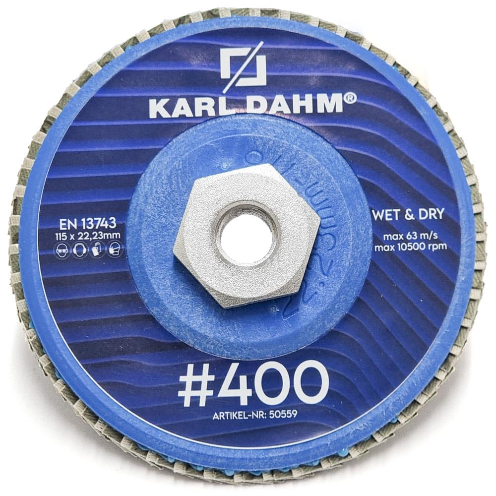 Karl Dahm Diamant-Schleifscheibe Wet&Dry I Premium-Schleifscheiben für vielseitige Anwendungen I Schleifscheibe für Feinsteinzeug und Naturstein, (Körung 400) - 50559