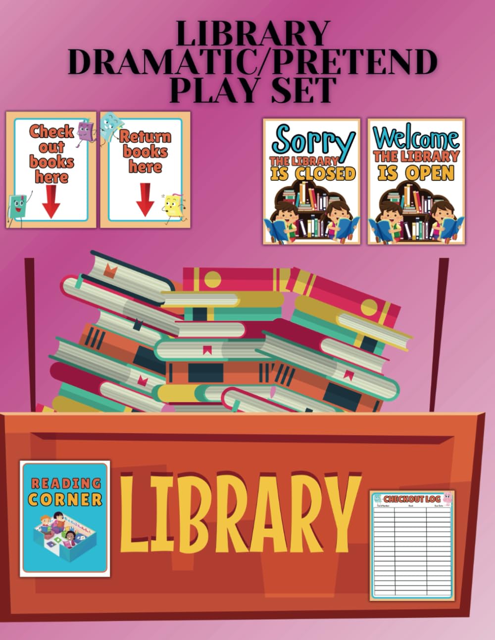 Dramatic Play Library Set – Create a Magical Library Experience!: Hours of fun!