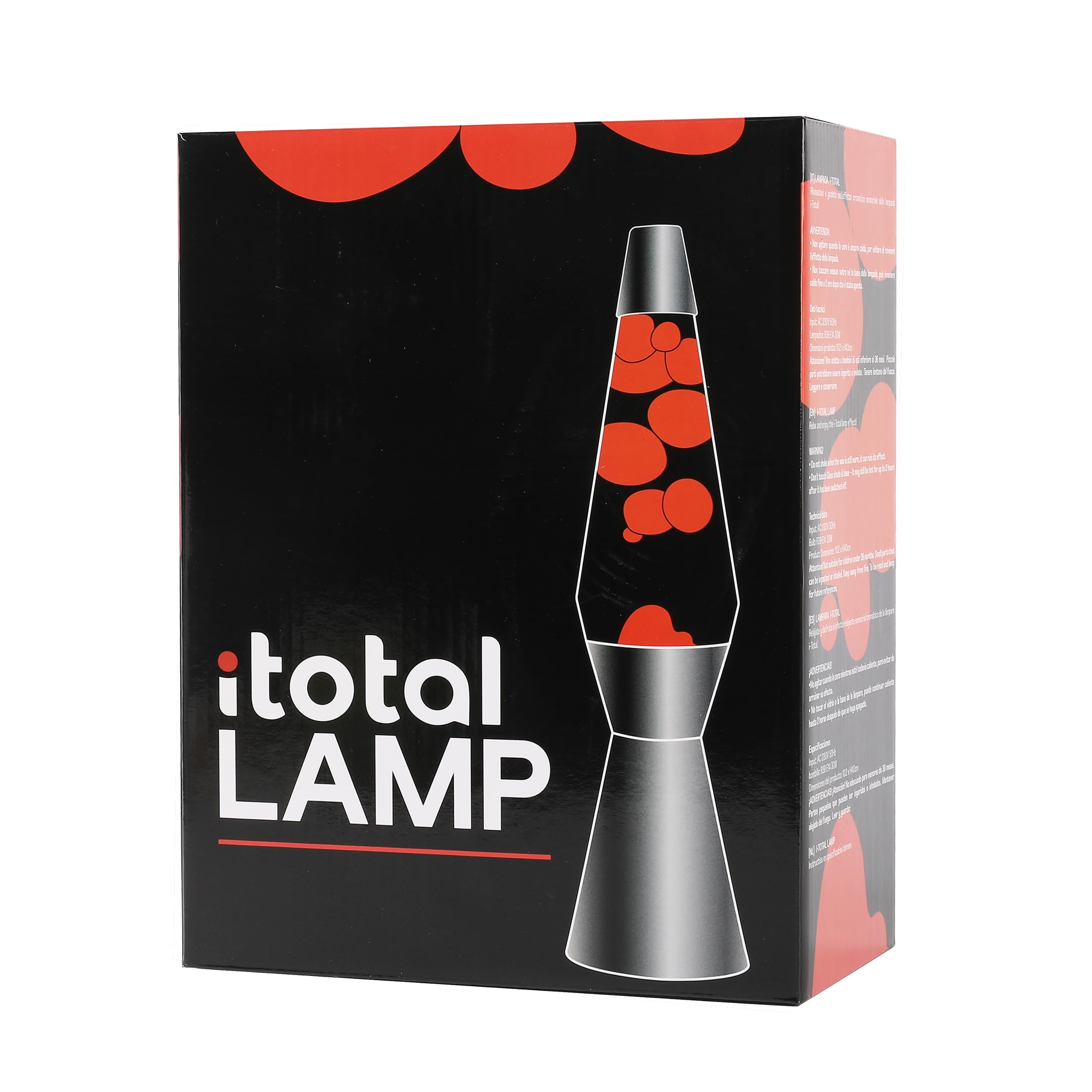 ITOTAL Base de lámpara de lava plata, rosa líquido/transparente