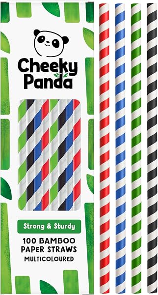 The Cheeky Panda Cannucce Multicolori in Bamboo | 100 Pezzi | 200mm - 1